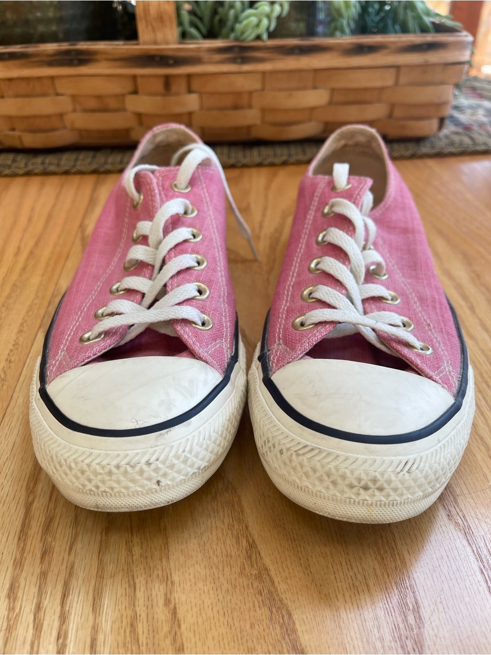 Converse Pink Canvas Low-Top Sneakers